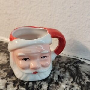 Miniature Santa Mug, 1960s Christmas Decor